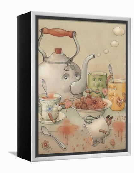 Tea Club, 2003-Kestutis Kasparavicius-Framed Premier Image Canvas