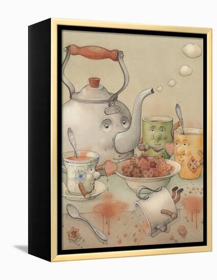 Tea Club, 2003-Kestutis Kasparavicius-Framed Premier Image Canvas