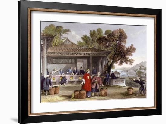 Tea Culture Preparation-Thomas Allom-Framed Art Print