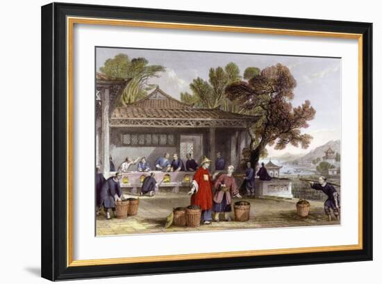 Tea Culture Preparation-Thomas Allom-Framed Art Print