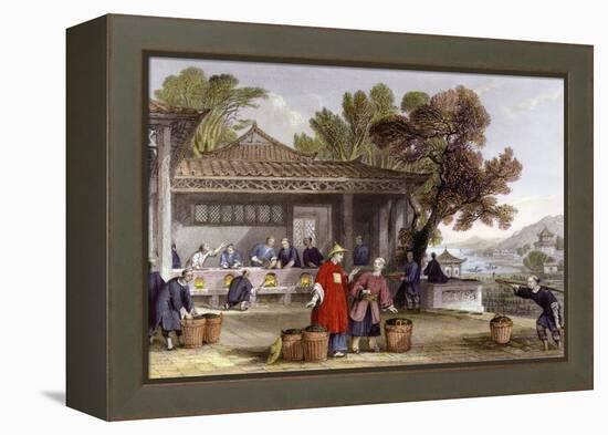 Tea Culture Preparation-Thomas Allom-Framed Stretched Canvas