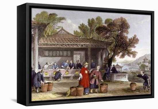 Tea Culture Preparation-Thomas Allom-Framed Stretched Canvas