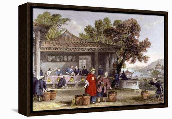 Tea Culture Preparation-Thomas Allom-Framed Stretched Canvas