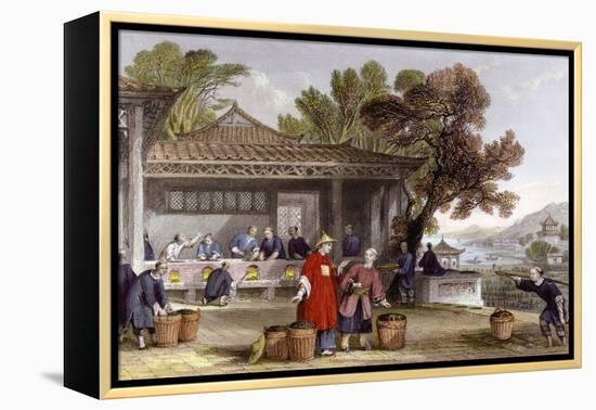 Tea Culture Preparation-Thomas Allom-Framed Stretched Canvas