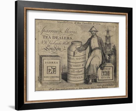 Tea Dealers, Sparrow and Morris, Trade Card-null-Framed Giclee Print