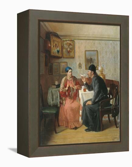 Tea Drinking, 1895-Alexey Avvakumovich Naumov-Framed Premier Image Canvas