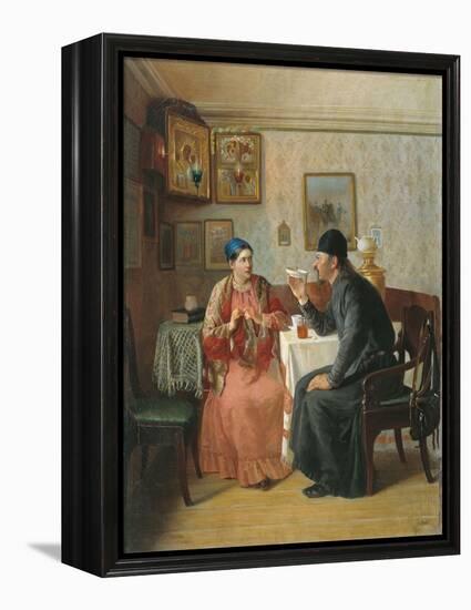 Tea Drinking, 1895-Alexey Avvakumovich Naumov-Framed Premier Image Canvas