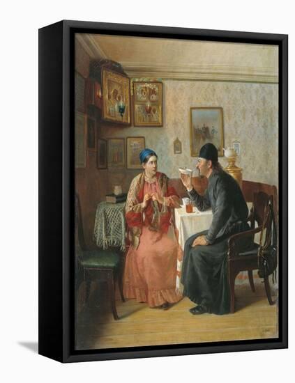 Tea Drinking, 1895-Alexey Avvakumovich Naumov-Framed Premier Image Canvas