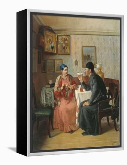 Tea Drinking, 1895-Alexey Avvakumovich Naumov-Framed Premier Image Canvas