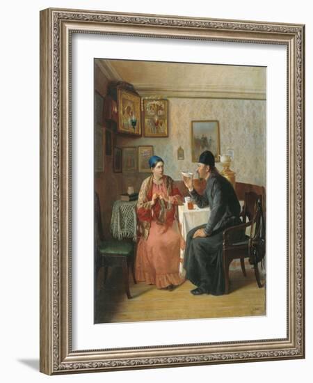 Tea Drinking, 1895-Alexey Avvakumovich Naumov-Framed Giclee Print