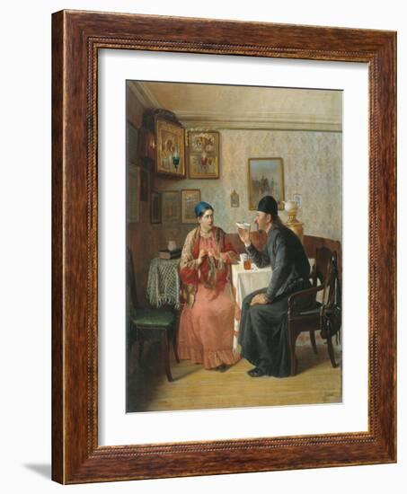 Tea Drinking, 1895-Alexey Avvakumovich Naumov-Framed Giclee Print