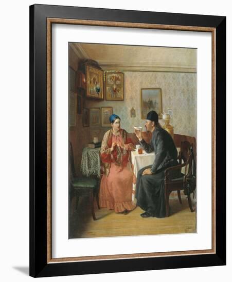 Tea Drinking, 1895-Alexey Avvakumovich Naumov-Framed Giclee Print