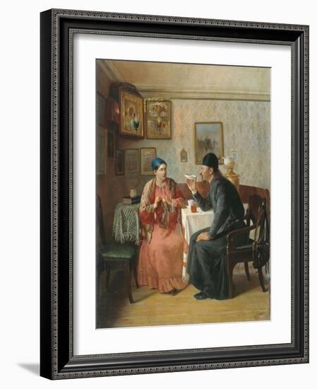 Tea Drinking, 1895-Alexey Avvakumovich Naumov-Framed Giclee Print