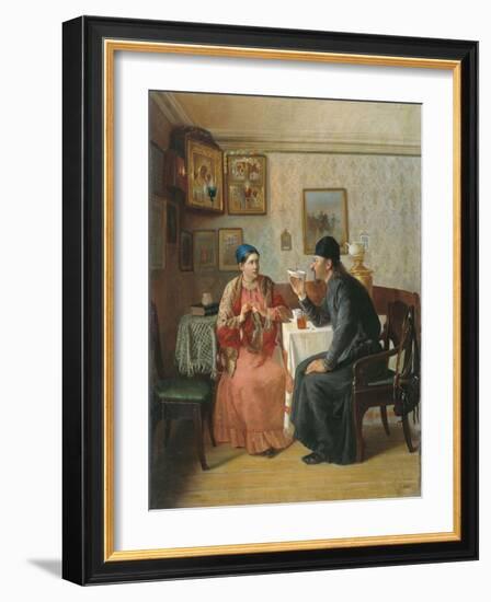 Tea Drinking, 1895-Alexey Avvakumovich Naumov-Framed Giclee Print