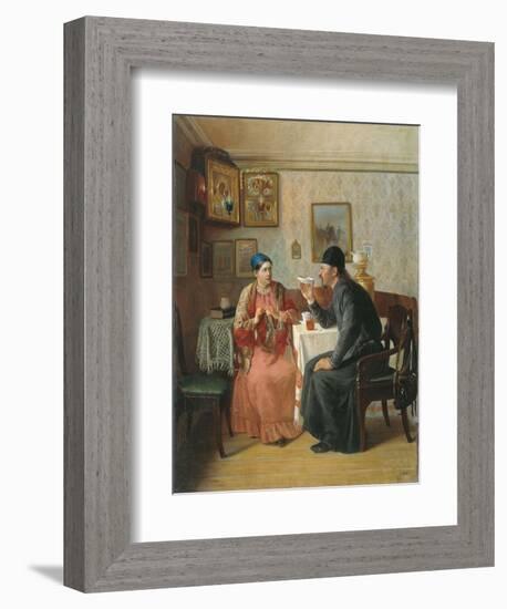 Tea Drinking, 1895-Alexey Avvakumovich Naumov-Framed Premium Giclee Print