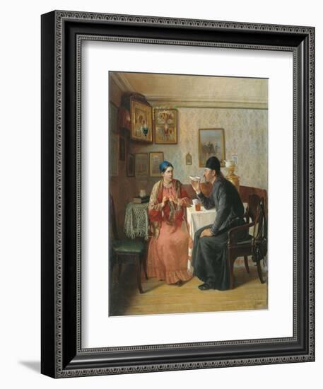 Tea Drinking, 1895-Alexey Avvakumovich Naumov-Framed Premium Giclee Print