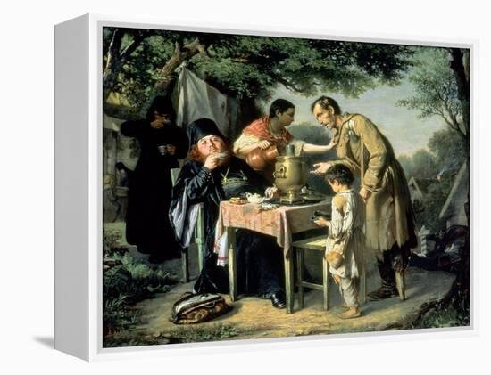 Tea Drinking in Mytishchi, Near Moscow, 1862-Vasili Grigorevich Perov-Framed Premier Image Canvas