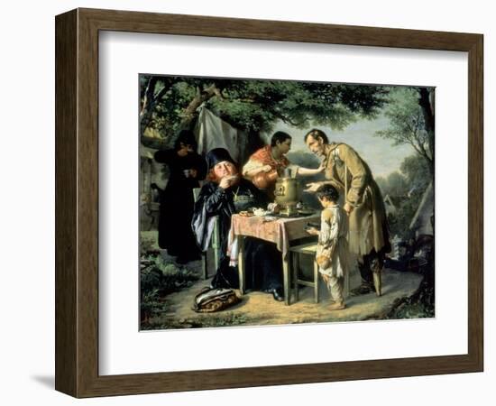 Tea Drinking in Mytishchi, Near Moscow, 1862-Vasili Grigorevich Perov-Framed Giclee Print