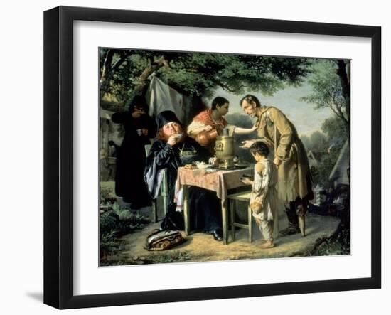 Tea Drinking in Mytishchi, Near Moscow, 1862-Vasili Grigorevich Perov-Framed Giclee Print