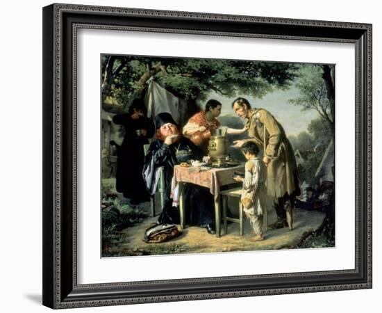 Tea Drinking in Mytishchi, Near Moscow, 1862-Vasili Grigorevich Perov-Framed Giclee Print