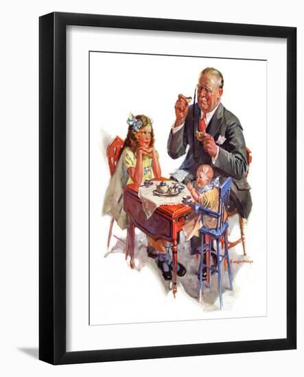 "Tea for Grandpa,"February 18, 1933-C. Gager Phillips-Framed Giclee Print