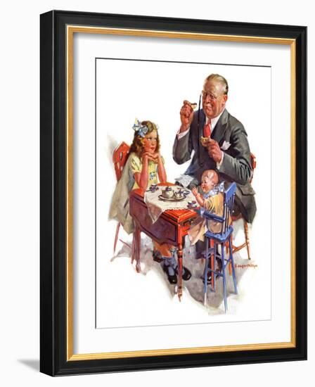 "Tea for Grandpa,"February 18, 1933-C. Gager Phillips-Framed Giclee Print