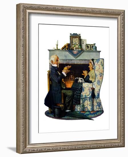 "Tea for Two" or "Tea Time", October 22,1927-Norman Rockwell-Framed Giclee Print