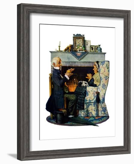 "Tea for Two" or "Tea Time", October 22,1927-Norman Rockwell-Framed Giclee Print