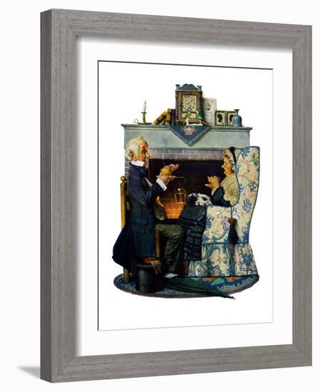 "Tea for Two" or "Tea Time", October 22,1927-Norman Rockwell-Framed Giclee Print