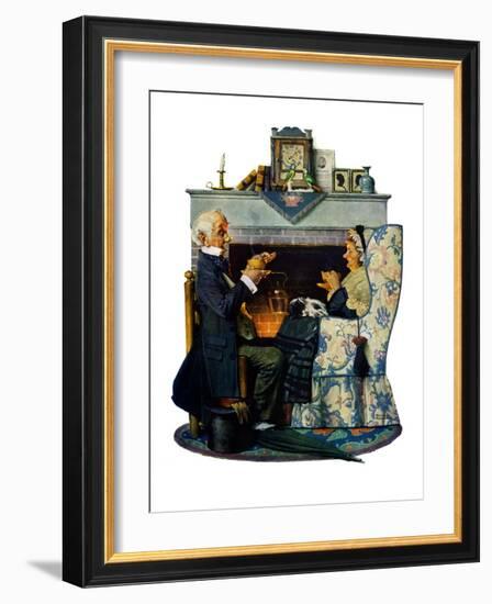 "Tea for Two" or "Tea Time", October 22,1927-Norman Rockwell-Framed Giclee Print
