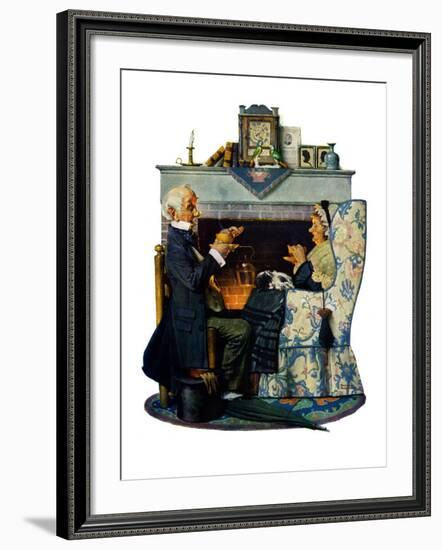 "Tea for Two" or "Tea Time", October 22,1927-Norman Rockwell-Framed Giclee Print