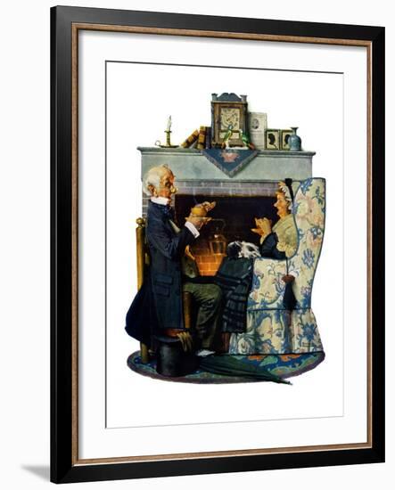 "Tea for Two" or "Tea Time", October 22,1927-Norman Rockwell-Framed Giclee Print