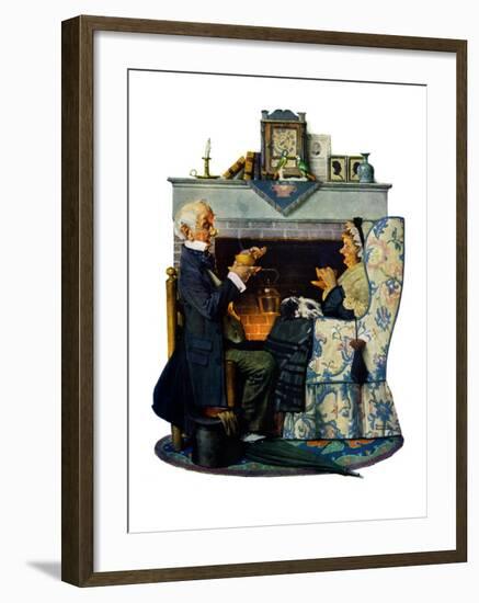 "Tea for Two" or "Tea Time", October 22,1927-Norman Rockwell-Framed Giclee Print