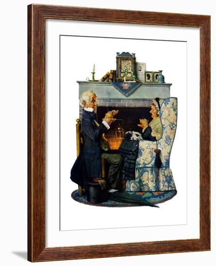 "Tea for Two" or "Tea Time", October 22,1927-Norman Rockwell-Framed Giclee Print