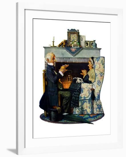 "Tea for Two" or "Tea Time", October 22,1927-Norman Rockwell-Framed Giclee Print