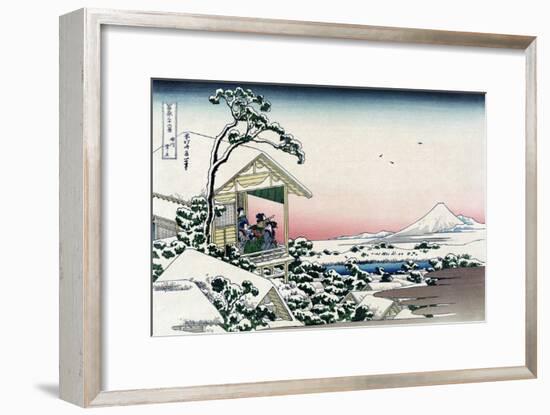 Tea House at Koishikawa-Katsushika Hokusai-Framed Art Print