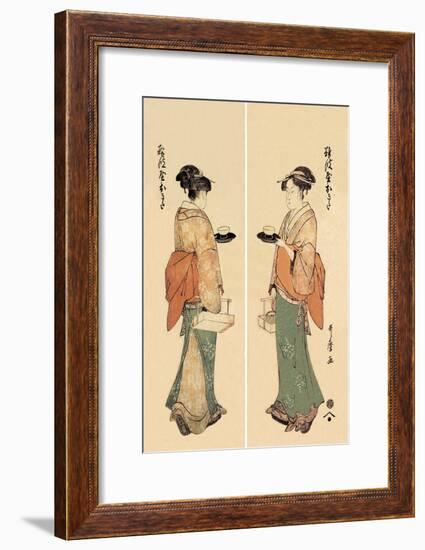 Tea House Girl-Kitagawa Utamaro-Framed Art Print