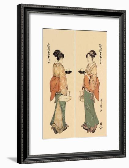 Tea House Girl-Kitagawa Utamaro-Framed Art Print