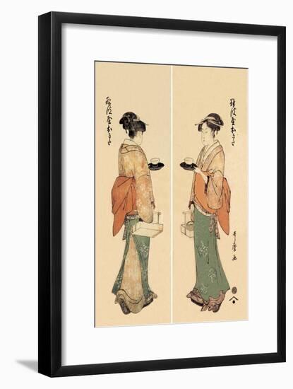 Tea House Girl-Kitagawa Utamaro-Framed Art Print