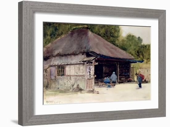 Tea-House in the Village of Hakone, c.1889-Sir Alfred East-Framed Giclee Print