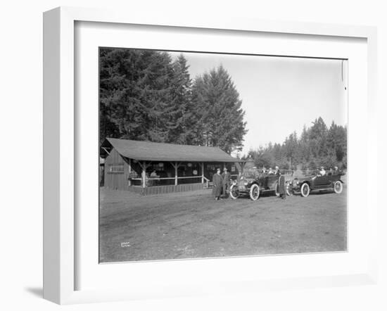 Tea House on the Road to Mount Rainier, 1915-null-Framed Giclee Print