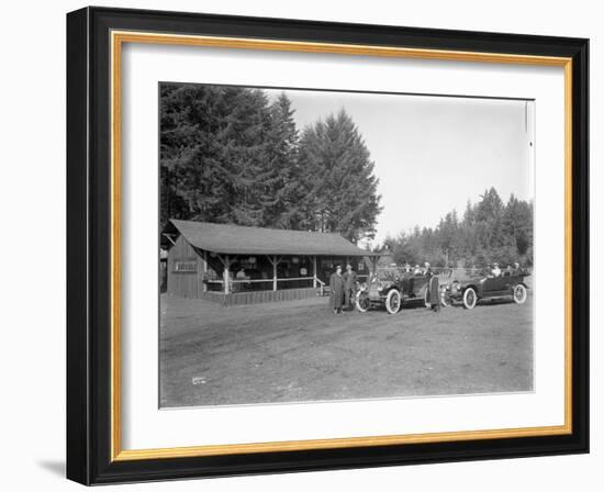 Tea House on the Road to Mount Rainier, 1915-null-Framed Giclee Print