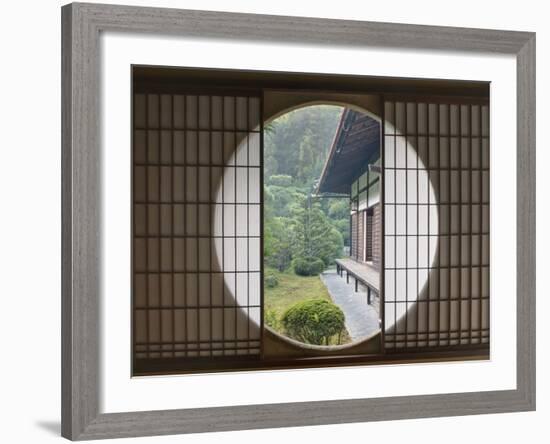 Tea House Window, Sesshuji Temple, Kyoto, Japan-Rob Tilley-Framed Photographic Print