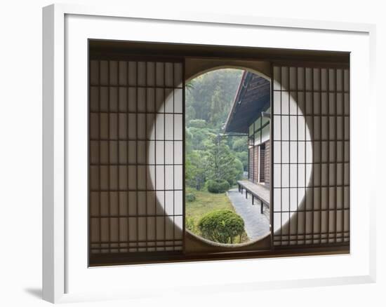 Tea House Window, Sesshuji Temple, Kyoto, Japan-Rob Tilley-Framed Photographic Print