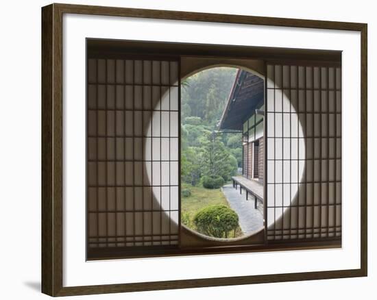 Tea House Window, Sesshuji Temple, Kyoto, Japan-Rob Tilley-Framed Photographic Print