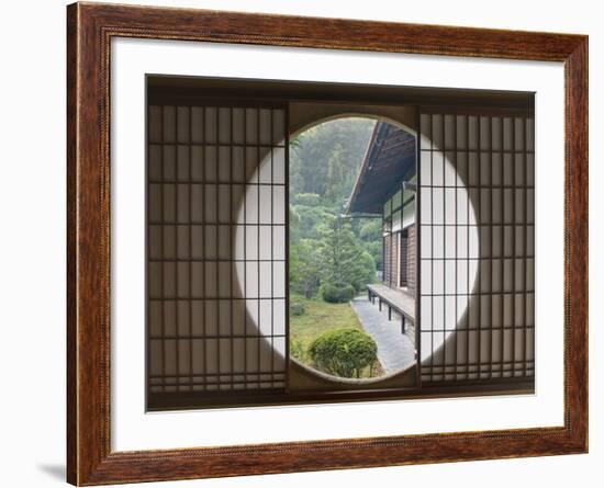 Tea House Window, Sesshuji Temple, Kyoto, Japan-Rob Tilley-Framed Photographic Print