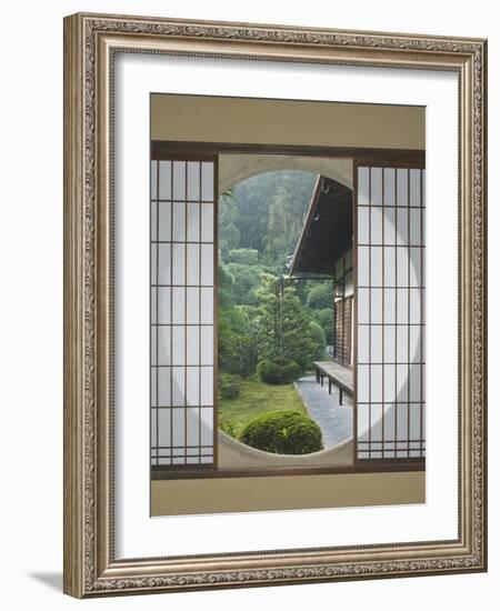 Tea House Window, Sesshuji Temple, Kyoto, Japan-Rob Tilley-Framed Photographic Print