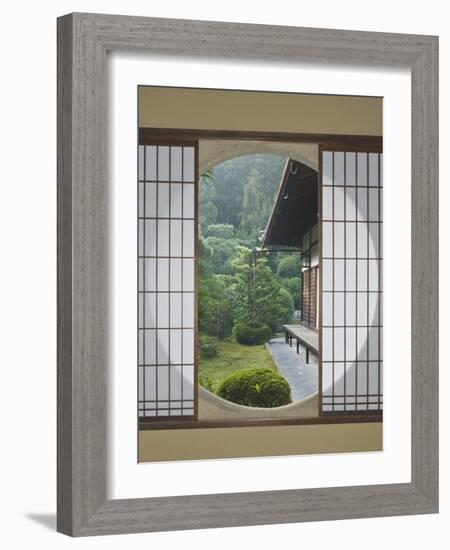 Tea House Window, Sesshuji Temple, Kyoto, Japan-Rob Tilley-Framed Photographic Print