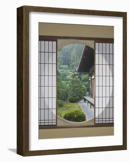 Tea House Window, Sesshuji Temple, Kyoto, Japan-Rob Tilley-Framed Photographic Print