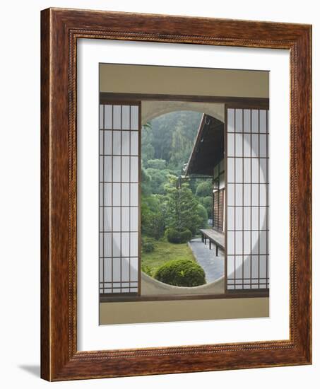 Tea House Window, Sesshuji Temple, Kyoto, Japan-Rob Tilley-Framed Photographic Print